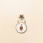 ねぇ、ひとくち　ちょうだい？/シマリス（ブローチ）