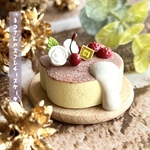 427 ＊ネコさんのスフレチーズケーキ＊　ミニチュアスイーツ　粘土　ドールハウス　ねんどろいど　クレイケーキ　フェイクフード
