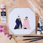 「私のおひなさま」コルクボードの原画＊アートパネル