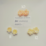 2色のお花のピアスorイヤリング3