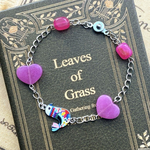 レトロ 東欧風ことりとハートとアゲートナゲットのブレスレット