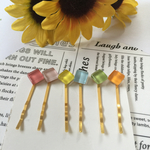 ガラスタイル♬ヘアピン6本セット