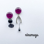 vivid purple＊asymmetry pierce