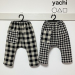 コットンリネン❤︎ブロックチェックのサルエルパンツ❤️プレゼント　出産祝い　ギフト
