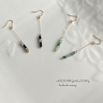 ☆極小天然石／揺れるピアス／イヤリング☆ロング／シンプル