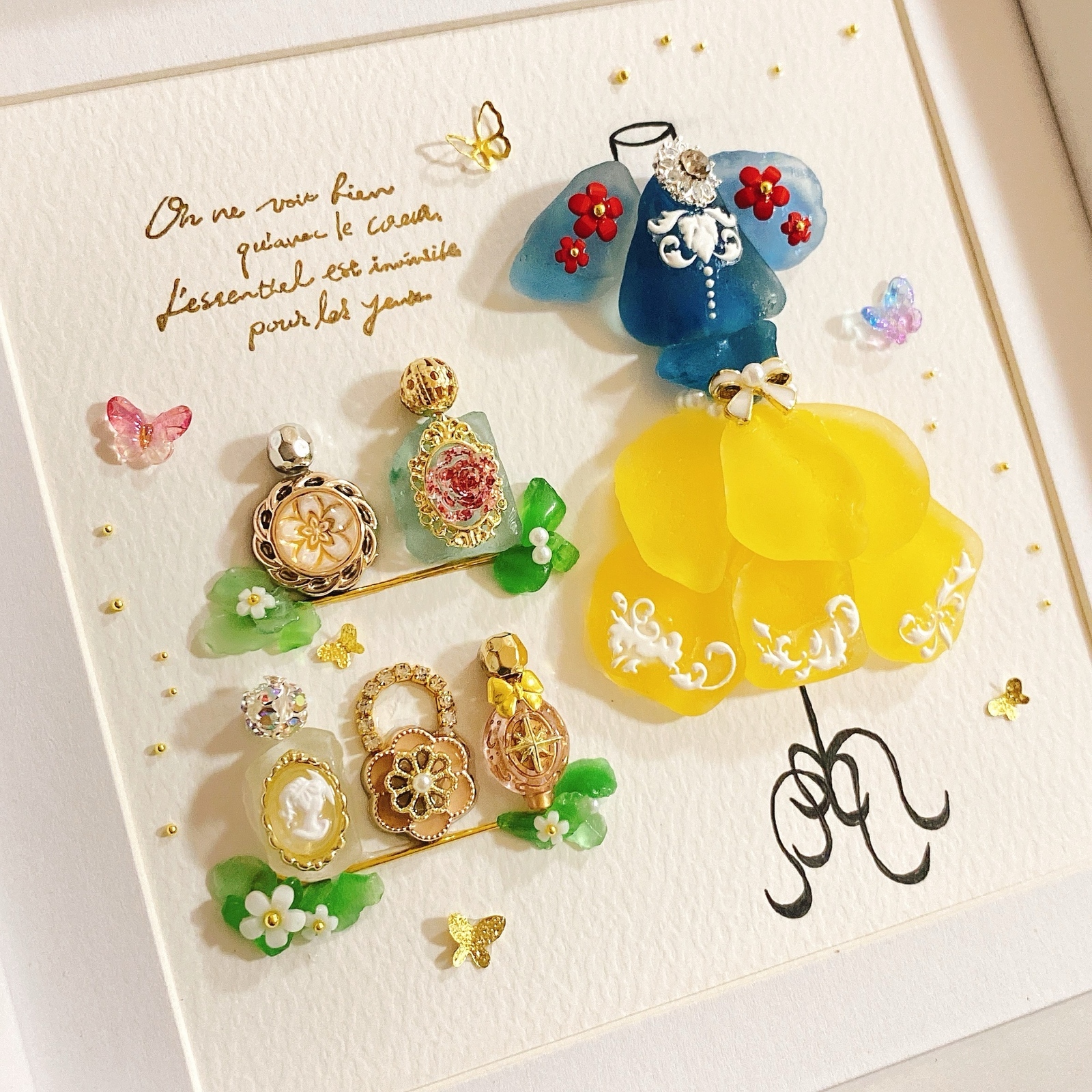シーグラスアート ドレス プリンセス ヒーリングアート