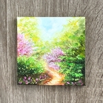 プチキャンバス絵画シリーズ♡アクリル画《原画》✴︎ 秘密の森の小道 ✴︎