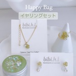 Eハッピーバック（グリーン）イヤリングセット