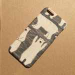 手描き風しろくま グレー iPhoneケース