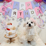 犬 ピンク お花 フリル リボン ヘッドドレス ♡ 犬 帽子 猫 ペット 花冠 カチューシャ かぶりもの 誕生日 被り物 うちの子記念日 バースデー 冠