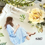 送料無料【S367コラージュ素材】海外PETステッカー 女子　人物　マステ　ジャーナル　おすそ分け　バレット