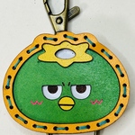 カッパぐりーん　レザーキーホルダー　ゆるキャラ　福島県会津若松　12月30日21時より販売  黄色2