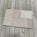 ＊SALE＊【７柄レースパッチワーク】フラットポーチ