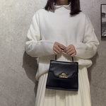 1004 VINTAG ChristianDior CDロゴハンドバッグ レザー クリスチャンディオール Hand Bag ブランドヴィンテージ ニット　アンティーククラシックブランド　