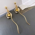 秋色クリスタルアクセサリー（イエロー）/ピアス・イヤリング