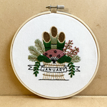 刺繍フレーム　門松