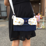 リボン♡デニムポーチ