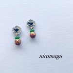 flower cabochon＊Czech beads