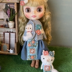 ネオブライス ★春ブルー猫とお花セット★くま太郎