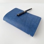 バイブルサイズ システム手帳 バインダー マヤレザー(旧称プエブロ) 青色 ブルー シンプル