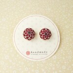 小さなてまり　まりぼーろ　ピアス１　赤