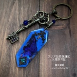 魔法結界用魔法具 「幻獣の墓場 アリアの大穴 自然保護区 入域許可証」typeA レジンキーホルダー 