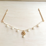 ✴︎Pearl × gold dahlia ✴︎ショートバックカチューシャ✴︎送料無料