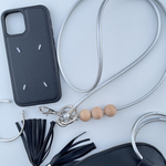 ◾️数量限定◾️スマホショルダーストラップ【Leather×Wood】シルバー