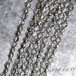 【1連300円】ハンドメイド資材 パーツ ガラスビーズ連材 パール光沢メッキ加工 多面カット 8mm