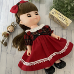 【スペシャルセット】ソランちゃん♡メルちゃん♡チェック柄ドッキングワンピース3点セット#263