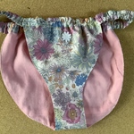 見本❣️SALE❣️綿ローン使用  【フラワーガーデン　春の花①　】浅ばき、Mサイズ、ふんどしパンツ  フンパン  フンテイ   下着 ストレスフリー リンパよけショーツ mameパンティ