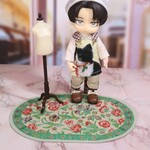小人の小さめラグ（楕円形）　ドールハウス用ミニチュア絨毯