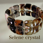 夜桜瑪瑙　バングル　天然石　ブレスレット　おすすめ　大人かわいい　Selene crystal