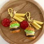 ハンバーガー　トマト　フェイクフード　フェイクスイーツ　ミニチュア　チャーム　食品サンプル　バックチャーム