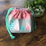 梨 水玉 お弁当袋 巾着