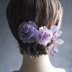 180日納期【アリスの薔薇髪飾り】*バラ3本セット*【デップアート】