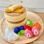 パンケーキCセット♡フェルトままごとホットケーキ