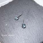 ◇宝石質◇ スカイブルートパーズ　天然石一粒ピアス/サージカルステンレス