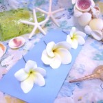 ☆プルメリア ヘッドパーツ ３点セット☆ホワイト×イエロー　