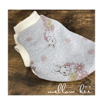 【セール品】完成品　SS 花うさぎ🐰裏起毛タンクトップ　犬服　