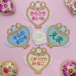 お名前ワッペン♡名入れオーダー刺繍♡プリンセス変身コンパクト風（ピンク、ブルー、イエロー、グリーン）