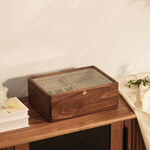 中が見えるアクセサリーショーケース　無垢材　大容量ジュエリーボックス　透け感　アンティーク風