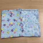 サイズが選べる‼️B③  w60×40cm w55×35cmなど【ランチョンマット2枚セット】 水色 pop ドット ハート 化粧品 星柄 女の子 小学校 給食