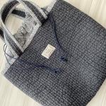 巾着付きヌビトートバッグ　リバティ花柄コットン