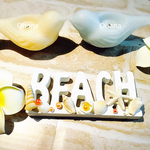 BEACH ホワイトのオブジェ ハワイアン