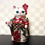こはるちゃん用　振袖　紅白　椿