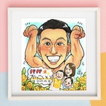 【ttsbb1126様専用】☆★ 先着 5名様 限定価格 ★☆ プレゼント に大人気！ パパ ・ おとうさん ありがとう 似顔絵 イラスト　1/31 〜23:59受付終了！