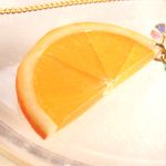 甘酸っぱーい♪オレンジスライスのネックレス♪グリーン