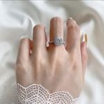 期間限定価格 　送料無料 　0.5ct/1ct/2ct /3ct スクエア　モアサナイト　デザインリング　モアッサナイト