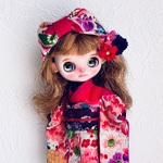 プチブライスサイズの着物セット